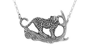 Leopard On Branch Necklace